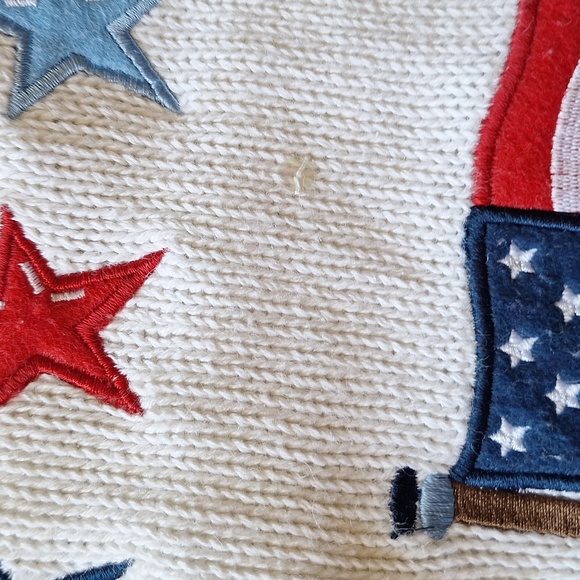 Quacker Factory Summer Time Fourth Of July Short Sleeve Sweater Size Large - Picture 5 of 7